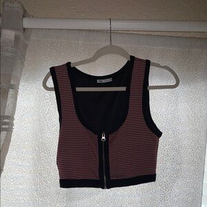 Zara Black and Red Tank Top